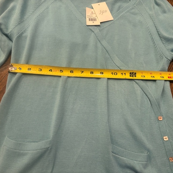 J. Jill NWT Enamel Blue top with Button Details in size small 100% cotton - Picture 13 of 15